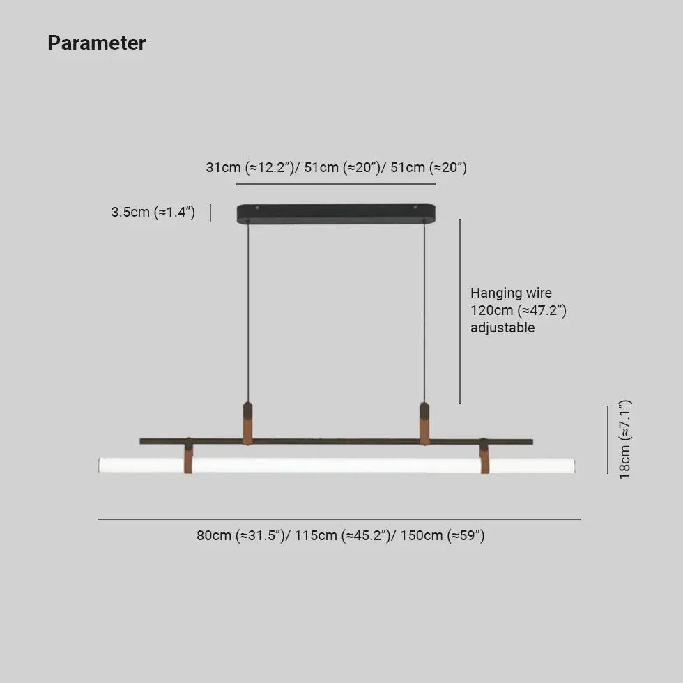 Tubular Metal LED Dining Room Pendant Light - Clowas