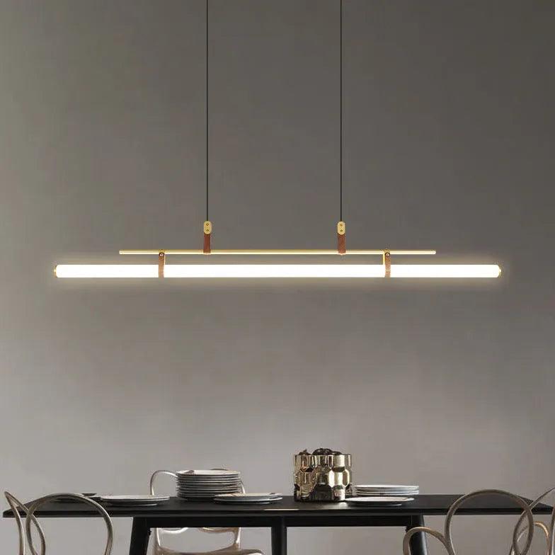 Tubular Metal LED Dining Room Pendant Light - Clowas