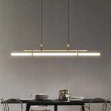 Tubular Metal LED Dining Room Pendant Light - Clowas