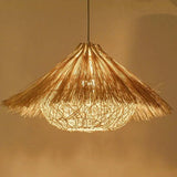 Umbrella Cover Dining Room Rattan Pendant Light - Clowas