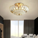 Thick Glass Flush Mount Ceiling Light for Living Room