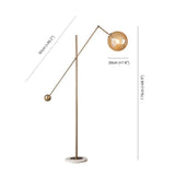 Sphere Long-Arm Minimalist Metal Floor Lamp - Clowas