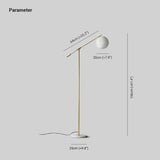 Nordic Glass Ball Modern Gold Floor Lamp