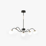 Streamlined Black Frame Living Room Sphere Chandelier - Clowas