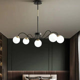 Streamlined Black Frame Living Room Sphere Chandelier - Clowas
