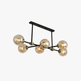 Nordic Long Glass Ball Pendant Light for Kitchen Island