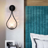 Nordic Glass Ball LED Bedside Wall Light in Black