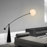 Curved Globe Floor Lamp for Living Room Modern