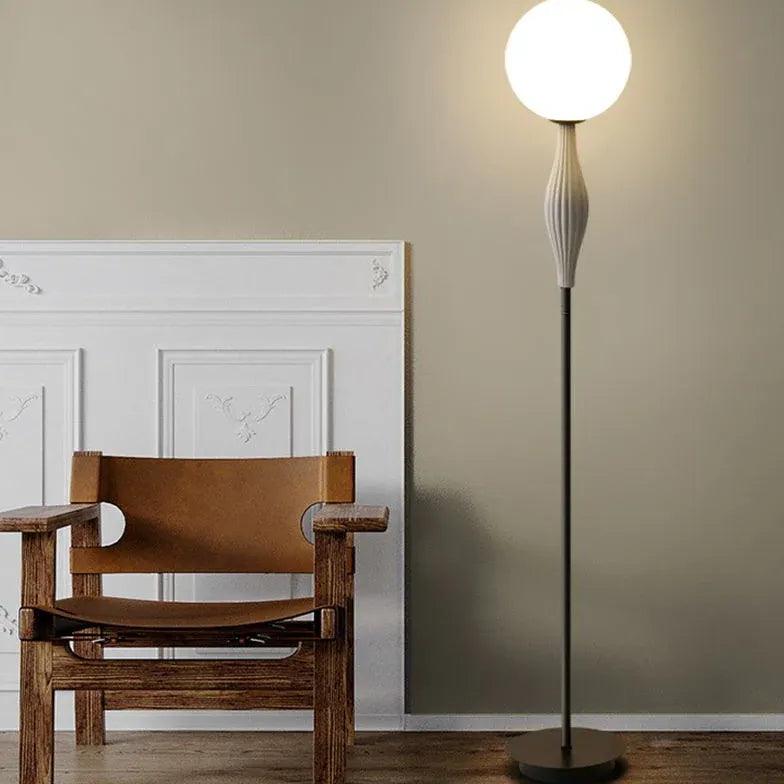 Nordic Glass LED The Range Black Floor Lamp