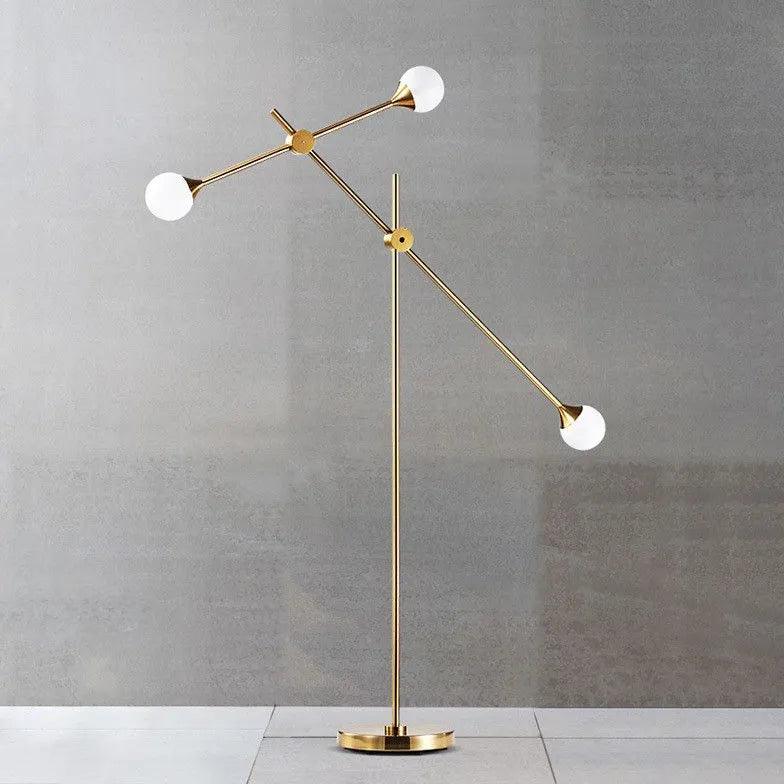 Modern Floor Lamps with Gold Multi-Arm Design