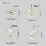 Transparent Glass Spherical Multi-Light Branch Chandelier - Clowas