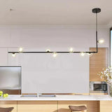 Modern Pendant Light Dining Room with Glass Globes