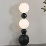 Minimalist Black Gourd Glass Globe Floor Lamp