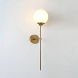 Modern Gold Globe Smoke Glass Wall Lights