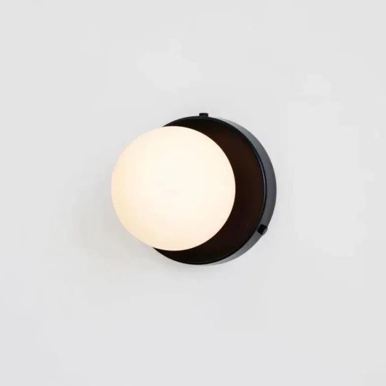 Modern LED Wall Lights Cream Glass Globe Design