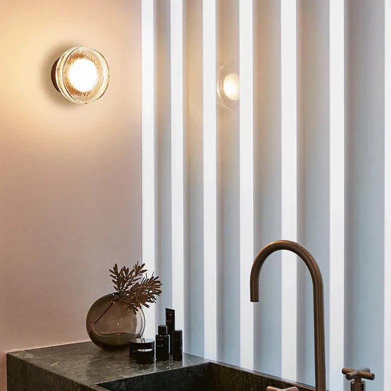 Contemporary Glass Wall Light In Acrylic Design