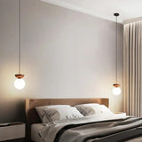 White Glass Globe Corridor Ceiling Light - Clowas