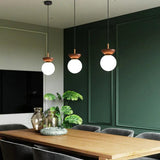 White Glass Globe Corridor Ceiling Light - Clowas