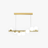 Luxury Linear Multi Head White Glass Pendant Light