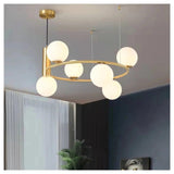 Modern Glass Ball Pendant Light for Living Room