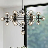 Smoked Glass Globe Black Modern Pendant Light