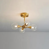 Luxury Brass White Glass Molecular Pendant Light