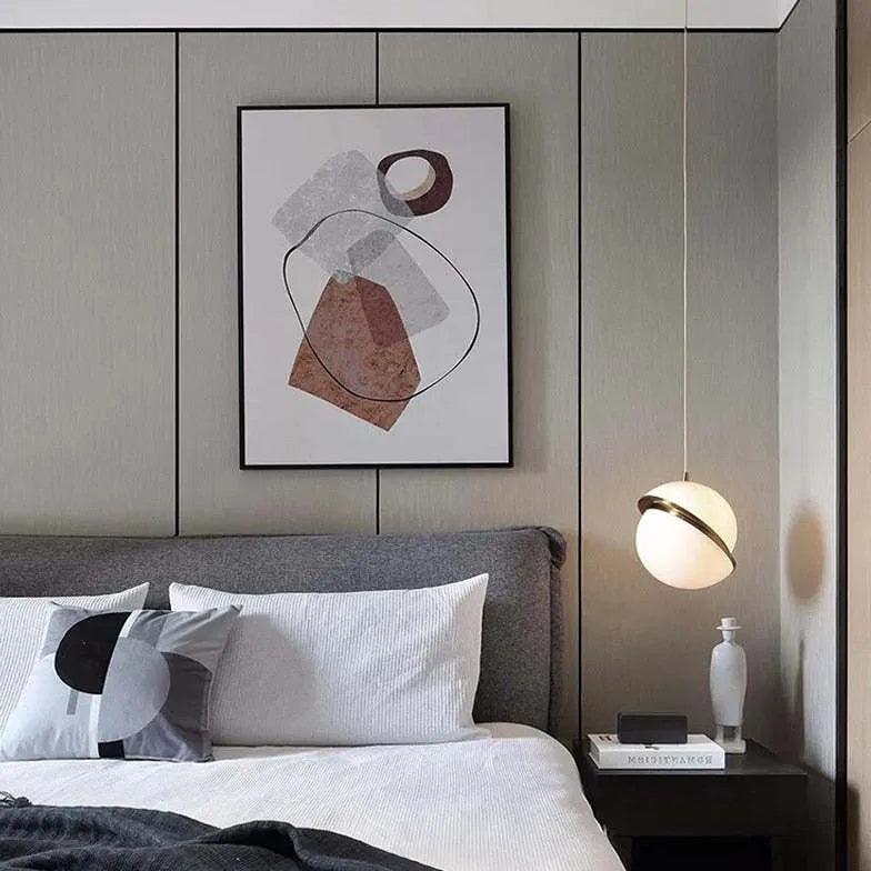 Nordic Creative Offset Ball Modern Bedroom Pendant Light