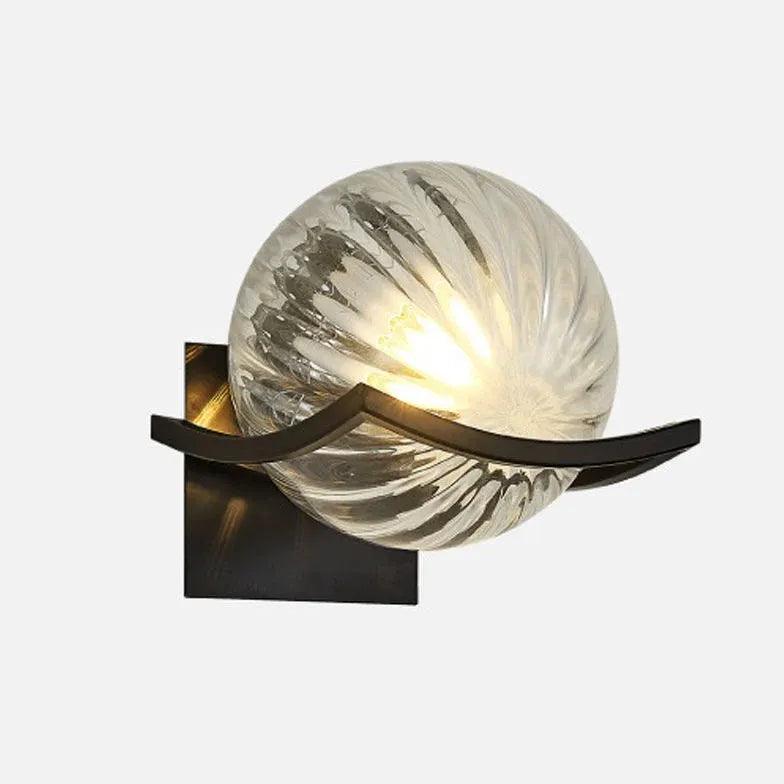 Glass Globe Modern Lounge Wall Light For Living Room