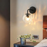 Modern Glass Globe Wall Mounted Lights For Bedroom