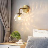 Modern Glass Globe Wall Mounted Lights For Bedroom