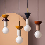 Modern Wood Pendant Light for Kids Room