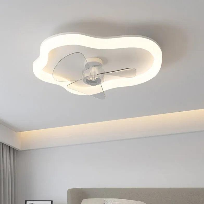 Versatility Bedroom White Ceiling Fan With Light - Clowas