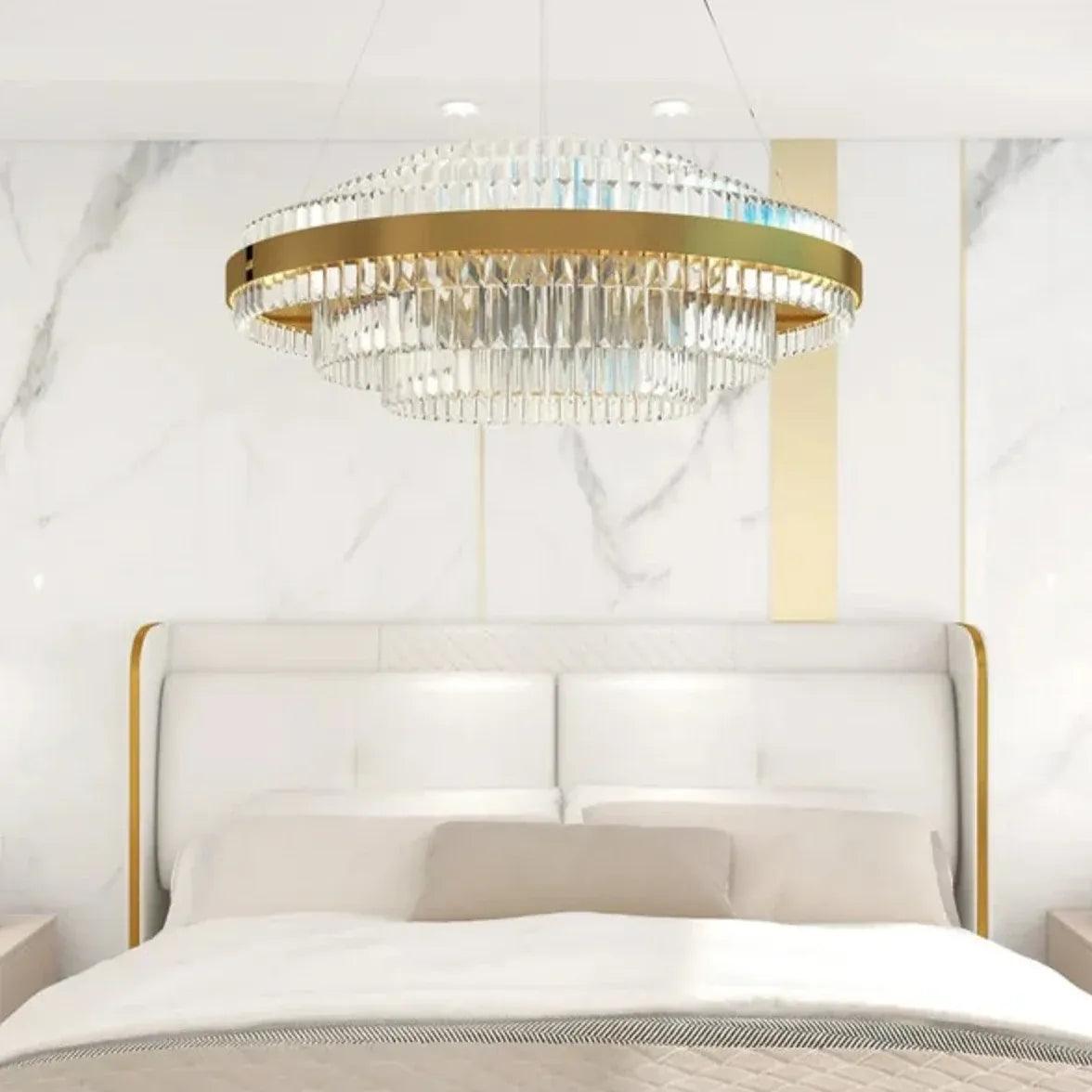 Vertical Flat Crystal Modern Pendant Light - Clowas