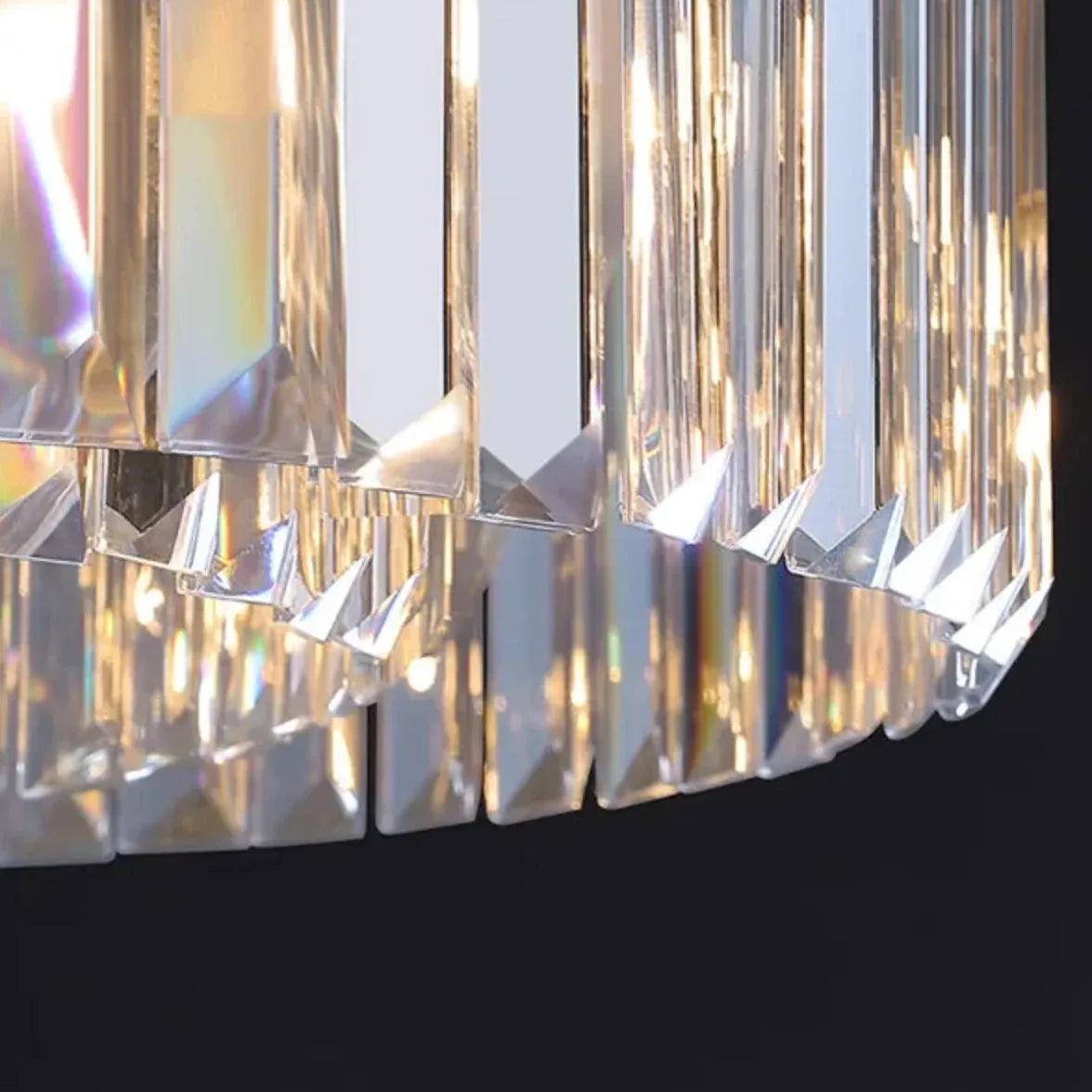 Vertical Flat Crystal Modern Pendant Light - Clowas