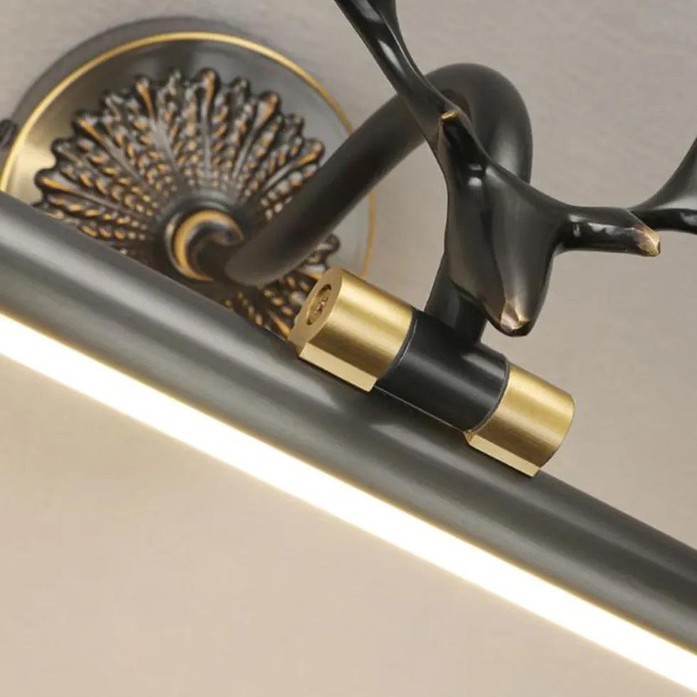 Vintage Antler Linear Bathroom Mirror Lights - Clowas