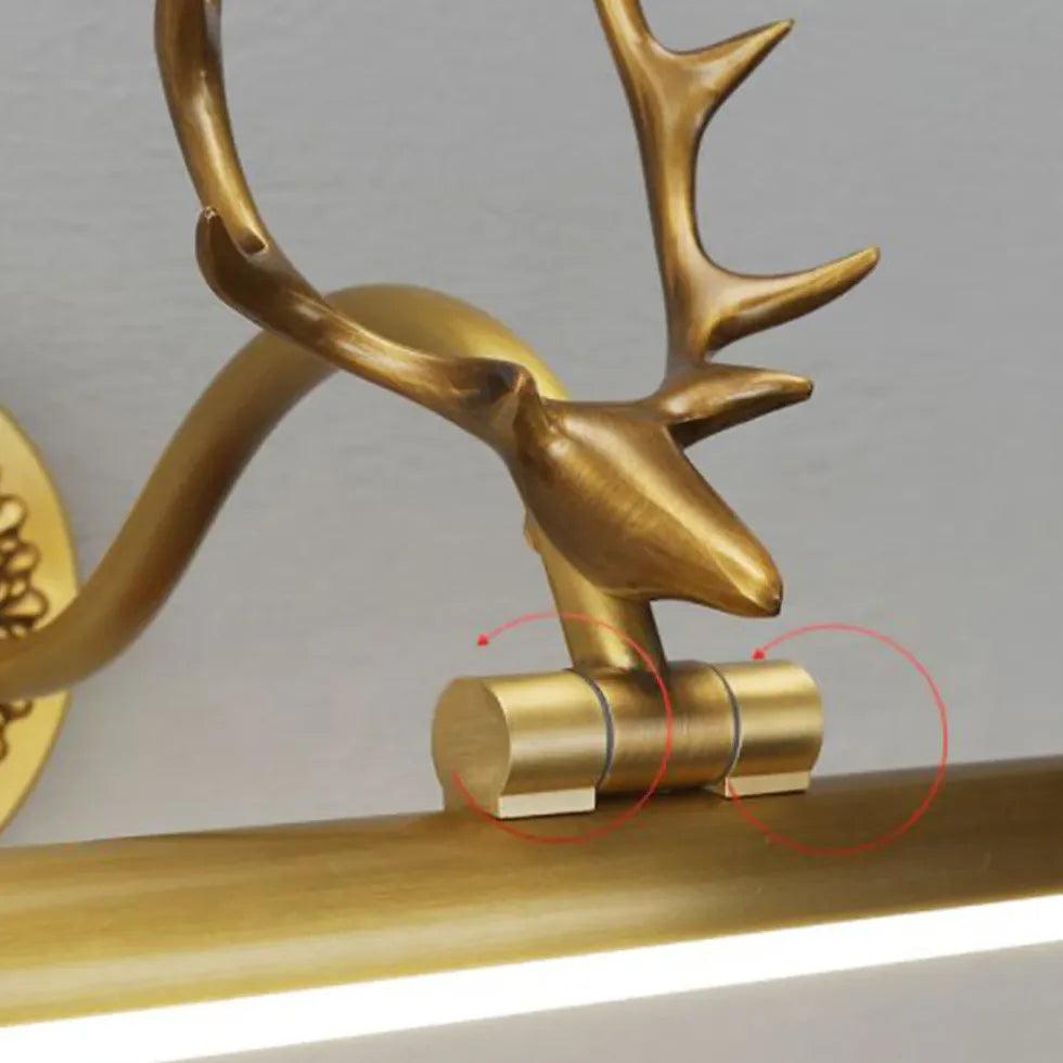 Vintage Antler Linear Bathroom Mirror Lights - Clowas