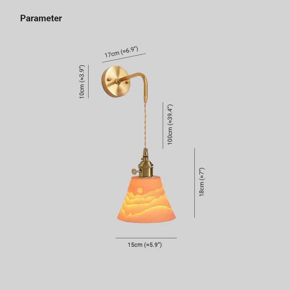 Vintage Ceramic Pendant Gold Wall Lights - Clowas