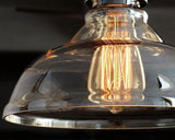Vintage Clear Glass Light Pendant for Cafe