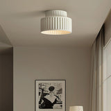 Minimalist Cream Vertical Striped Eye-Caring Ceiling Light