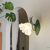 Creative Glass Flower Orchid Wall Light for Bedroom
