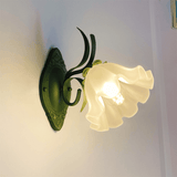 Creative Glass Flower Orchid Wall Light for Bedroom