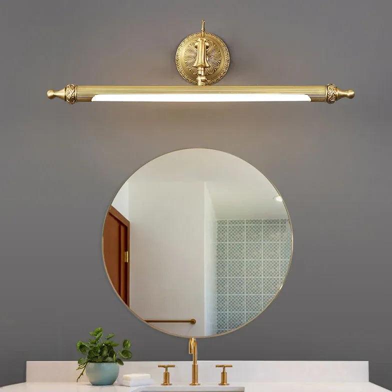 Vintage Brass LED Mirror Light for Bathroom