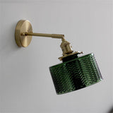 Vintage Bedroom Wall Lights with Brass and Glass