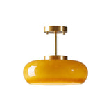 Vintage Persimmon Glass Pendant Light for Corridor