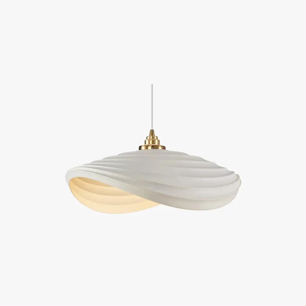 Sleek Wave-Shaped White Dining Room Pendant Light - Clowas