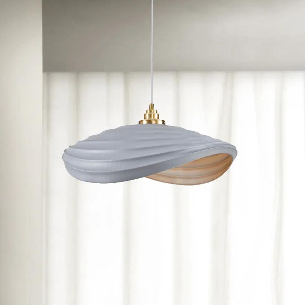 Sleek Wave-Shaped White Dining Room Pendant Light - Clowas