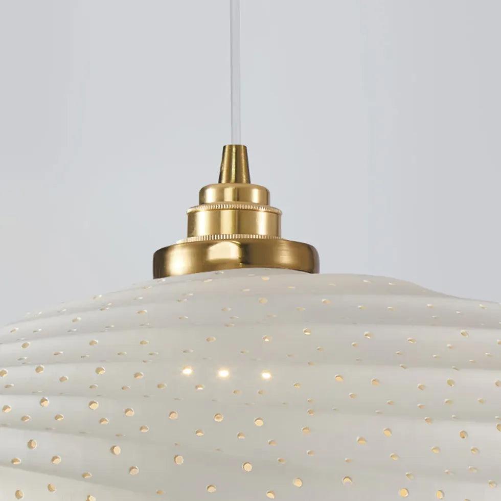 Sleek Wave-Shaped White Dining Room Pendant Light - Clowas