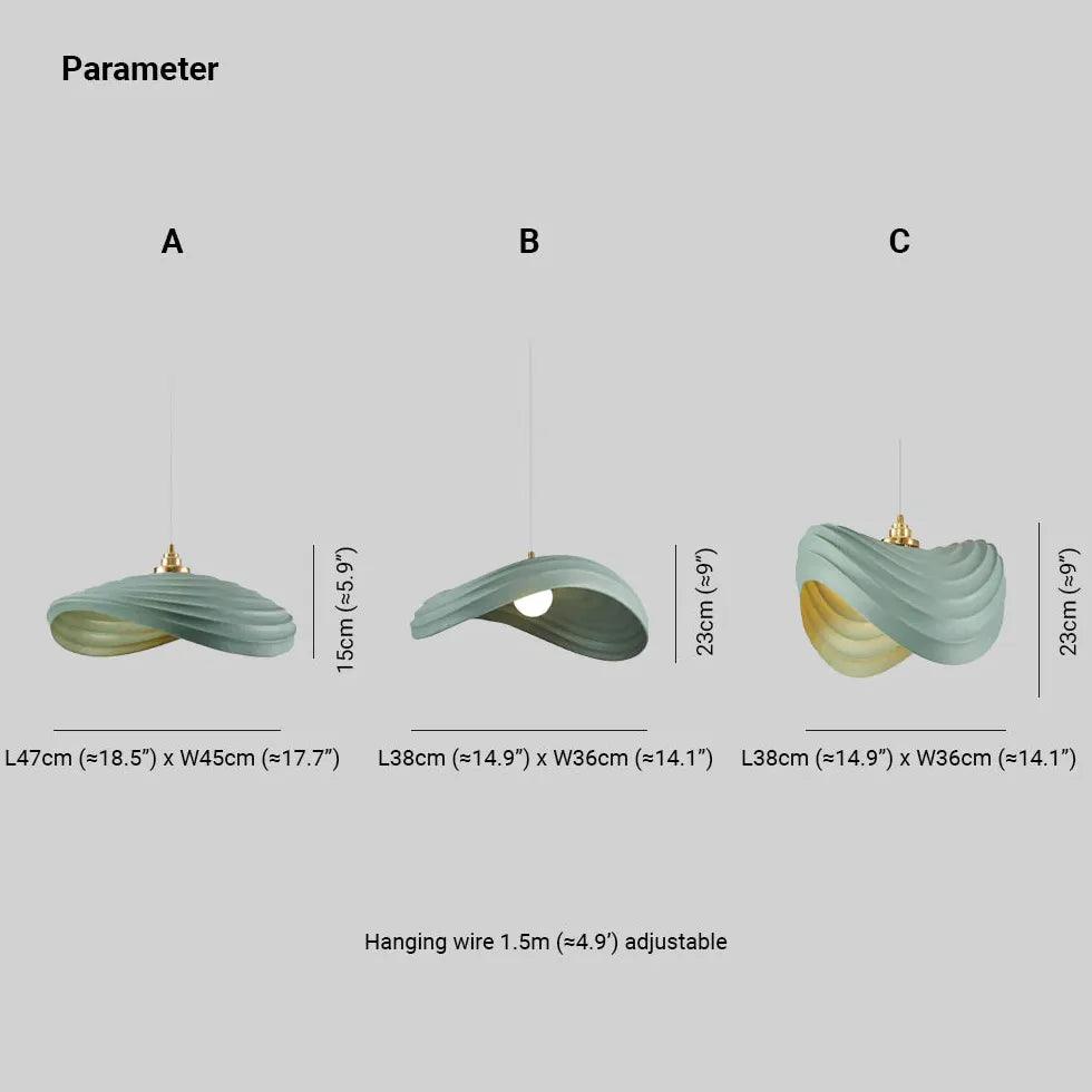 Sleek Wave-Shaped White Dining Room Pendant Light - Clowas