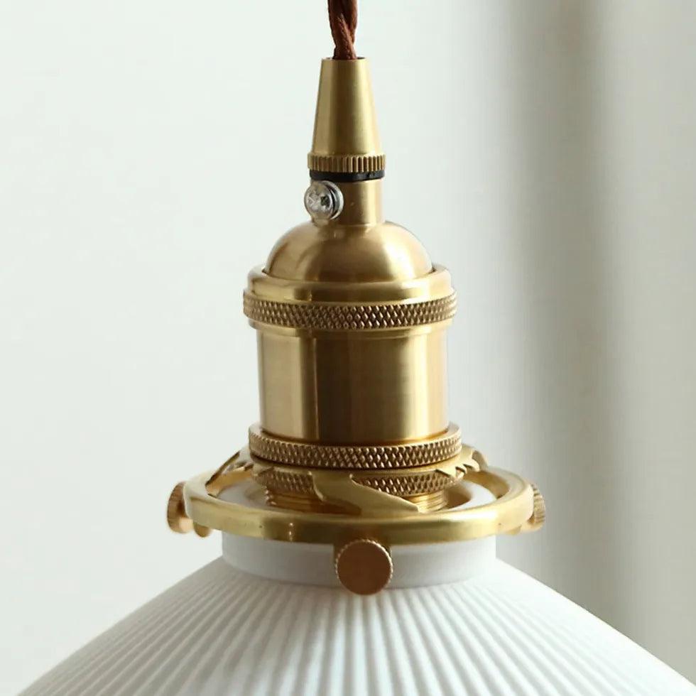 Walnut Glass Vintage Plug in Wall Lights - Clowas