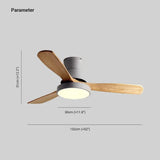 Simple Wood Design Electricity Ceiling Light With Fan